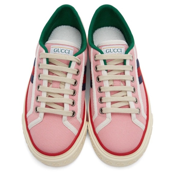 Gucci Pink Canvas Sneakers Tennis 1977 - Picture 3 of 5